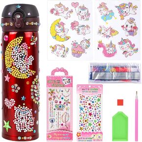 MEIEST Decorate Your Own Water Bottle with Hero 5D Diamond Art Painting Stickers Kits & Glitter Gems