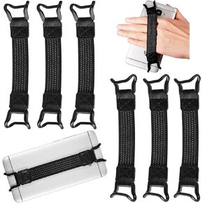 Weewooday 6 Pieces Mobile Phone Security Hand Strap Holder Security Hand Strap Holder Phone Security Hand Grip Phone Accessory for 5.2-7.5 Inch Smartphones