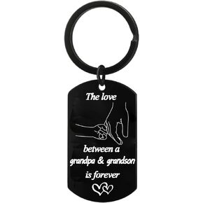Grandpa Key Ring Grandad Gifts From Granddaughter for Father’s Day Birthday