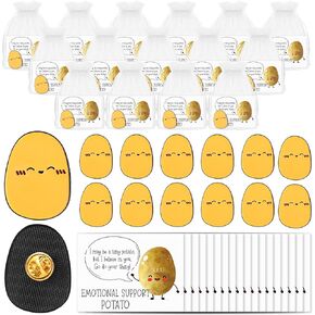 25 Sets Team Appreciation Gifts Employee Recognition Gifts Emotional Support Potato Lapel Pin Inspirational Cards and Gift Bag Employee Appreciation Decor for Office Birthday Gift