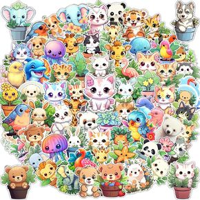 Water Bottle Stickers for Kids,150PCS Bulk Waterproof Stickers,Cute Animal Stickers for Girls Boys Teens,Aesthetic Vinyl Laptop Stickers,Skateboard Luggage Phone Guitar Computer Stickers