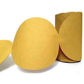 Starcke Premium Gold Sanding Disc Sandpaper Roll - PSA Sticky Back No Hole - for for Wood, Auto Body Repair, Marine, Paint, Metal, and Plastics (6 Inch, 100 Grit)