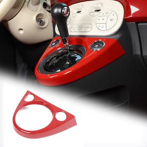 Gear Shift Frame Cover Trim Compatible with Fiat 500 2011-2023 ABS Control Gear Box Shift Knob Panel Frame Cover Sticker Decorative Accessories