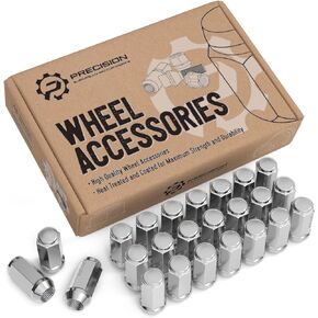 StanceMagic 24pcs Black 14x2 Closed End Extended Bulge Lug Nuts - Cone Taper Acorn Seat, 1.8" Length, 0.9" Width, 19mm 3/4" Hex - Compatible with Ford F150 Expedition Lincoln Navigator Mark LT
