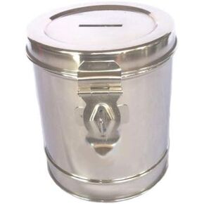 Stainless Steel Round Shape Piggy Money Bank
