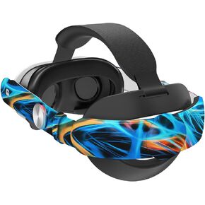 Comfort Head Strap Compatible with Meta Quest 3, Pressure-Free Adjustable Elite Strap Replacement, Lightweight VR Headset Strap (No Battery)