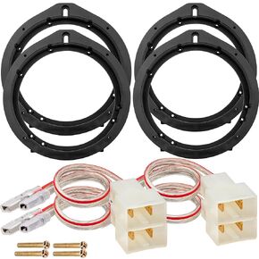 Car 6.5 Inch Speaker Adapter Bracket W/Speaker Wiring Harness Kit Select for 2006-2013 Honda Civic/Accord/CR-V/Acura 2007-2013 Aftermarket Front Rear Door 6-6.75 Inch Speaker Adapter, 4PCS