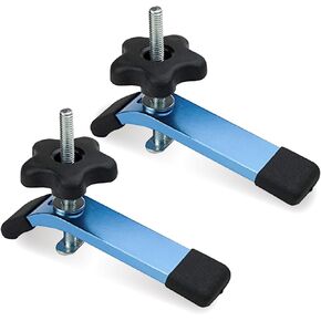 POWERTEC 71168V T-Track Hold Down Clamp, 5-1/2" L x 1-1/8" W, 2 Pack, T Track Clamps for Woodworking