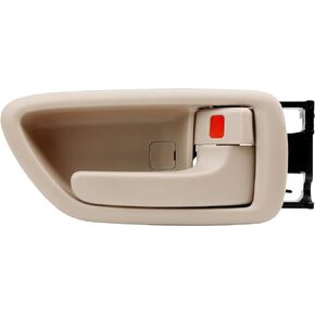 Interior Door Handles Set W/ Bezel (4Pcs), Compatible with 2000-2007 Toyota Avalon Sequoia Tundra（Crew Cabs), Beige, Front & Rear Inside Left Driver & Right Passenger | 69206-0C030-E1,69205-0C030-E1