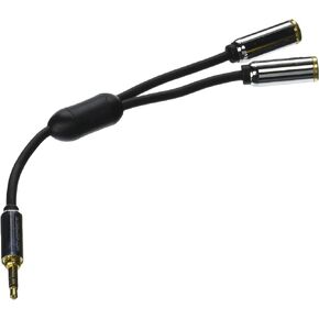 Monoprice 6-Inch 3.5mm Stereo Splitter for Mobile - Retail Packaging