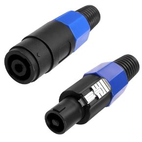 PNGKNYOCN NL4FC Speakon Connector,4 Pole Audio Speaker Plug Twist Lock Male and Female Mount Adapter Compatible with Speakon NL4FC, NL4FX, NLT4X, NL2FC（2-Pack）