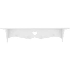 Wall Hanging Shelf Coat Rack Hook White Shelf, Wall Shelf, for Household Storage Supplies Storage Tool for Bedroom