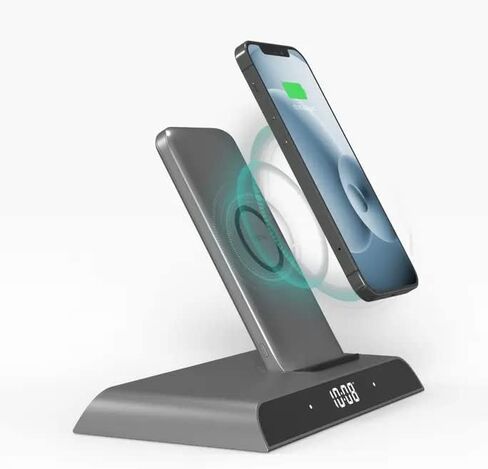 قاعدة شحن لاسلكية موفي باور ستيشن مع بنك طاقة قابل للإزالة بقدرة 10,00 مللي أمبير في الساعة، يمكن شحن ما يصل إلى 3 أجهزة in Kuwait