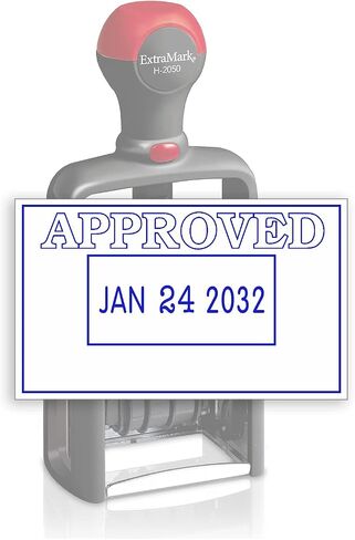 Heavy Duty Style Office Date Stamp with Approved - Self Inking Dater - Style B - Black Ink Color in Saudi Arabia