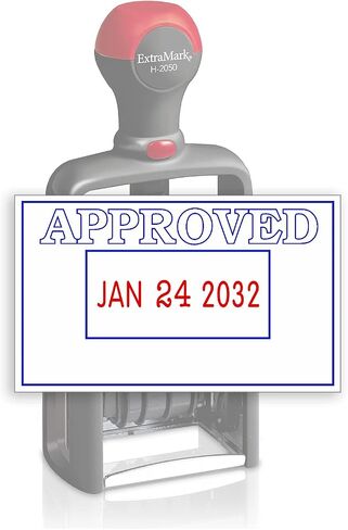 Heavy Duty Style Office Date Stamp with Approved - Self Inking Dater - Style B - Black Ink Color in Saudi Arabia