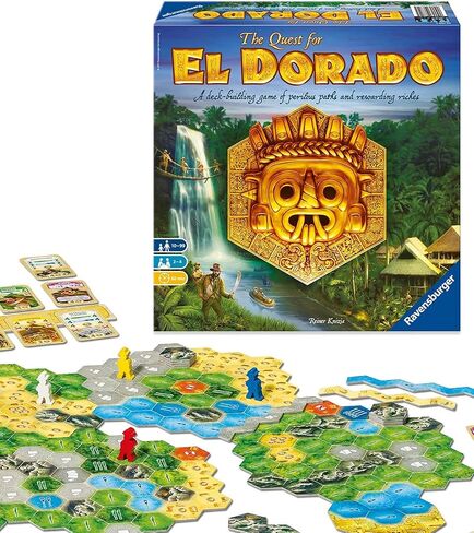 Ravensburger The Quest for El Dorado - Exciting Strategy Board Game | Suitable for Kids & Adults | Designed for 2-4 Players | Inclusive of Mini Expansion in Saudi Arabia