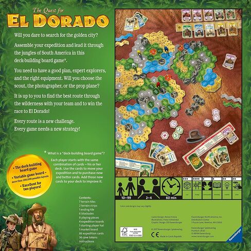Ravensburger The Quest for El Dorado - Exciting Strategy Board Game | Suitable for Kids & Adults | Designed for 2-4 Players | Inclusive of Mini Expansion in Saudi Arabia