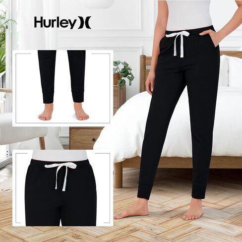 Hurley Womens 2 pack pajama pants, cute super soft sleep joggers in Saudi Arabia