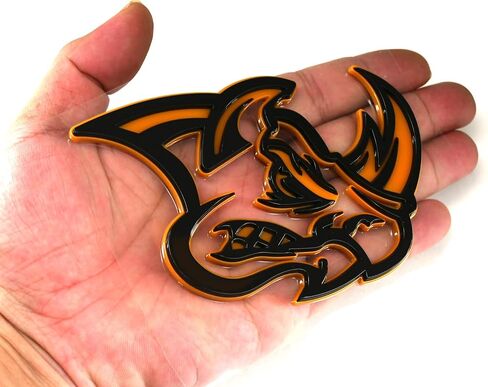 2Pcs 3D Rhino Emblems Car Badge Custom New Side Rear Front Hood Door Decal Replacement for Car Truck SUV Motorcycles (Black/Red Line) in Saudi Arabia