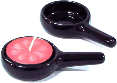 4 قطعة ملاعق شمعة السيراميك Tealight الشمع دفئا ملعقة موقد زيت طبيعي ملعقة Tealight شمعة حامل ملعقة للعطر الروائح in Saudi Arabia