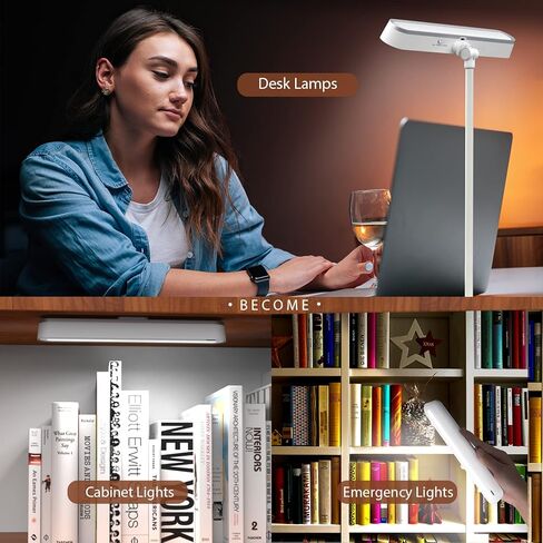 مصباح مكتب، مصباح LED خافت بالكامل، مغناطيسي، قابل لإعادة الشحن، للعناية بالعين، قابل للتعديل 180 درجة، شحن USB، مصباح للمكتب المنزلي، هدية جامعية لطلاب المدارس in Kuwait