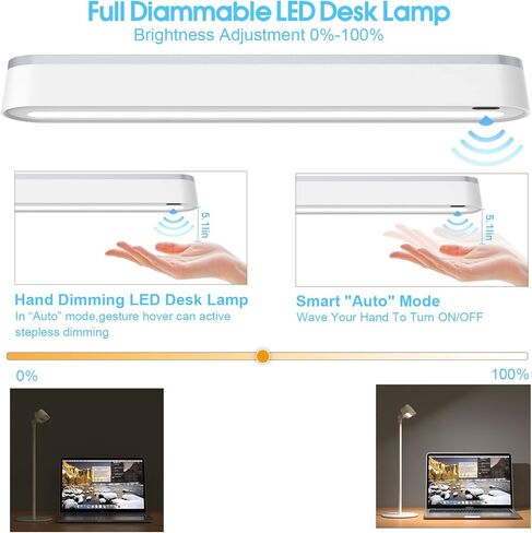 مصباح مكتب، مصباح LED خافت بالكامل، مغناطيسي، قابل لإعادة الشحن، للعناية بالعين، قابل للتعديل 180 درجة، شحن USB، مصباح للمكتب المنزلي، هدية جامعية لطلاب المدارس in Kuwait