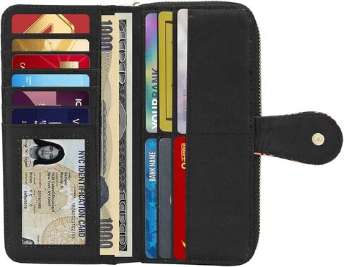 محفظة نسائية RFID تحجب بطاقة الائتمان على الطراز البوهيمي بسحاب حول محفظة الهاتف وبطاقة الائتمان للنساء T-TY in Kuwait