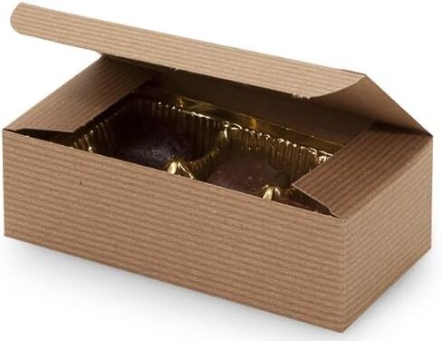 مجموعة من 25-1/2 رطل من صناديق حلوى كرافت تان لحفلات الزفاف مقاس 5.5 بوصة × 2.75 بوصة × 1.75 بوصة من لوازم المخابز A1 in Kuwait