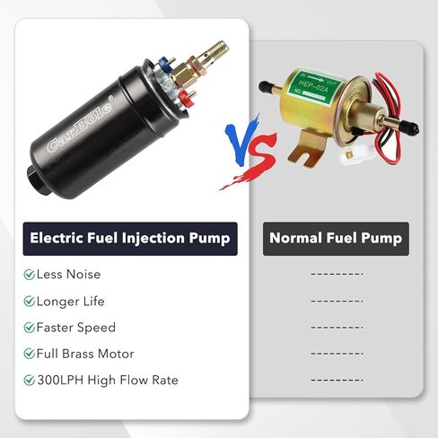 مضخة الوقود المضمنة الخارجية CarBole 300LPH عالية التدفق 12 فولت مضخة كهربائية عالمية مع مشبك تثبيت in Kuwait