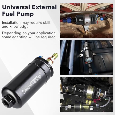 مضخة الوقود المضمنة الخارجية CarBole 300LPH عالية التدفق 12 فولت مضخة كهربائية عالمية مع مشبك تثبيت in Kuwait