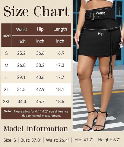 Women's Denim Skirt High Waist Y2K Skirt Flap Pocket Belted Bodycon Cargo Skirt Jean Skirt in Saudi Arabia