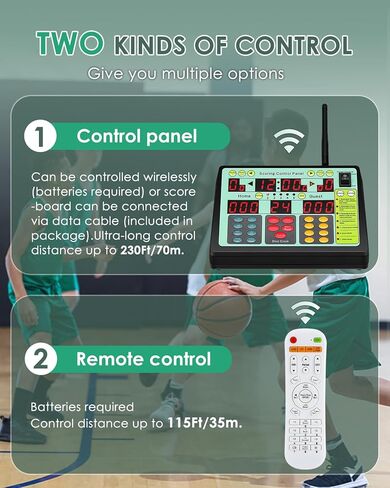 لوحة نتائج كرة القدم متعددة الرياضات تعمل بالبطارية مع لوحة تحكم خارجية لتسليط الضوء على كرة السلة لدوري المصارعة وبطولة كرة القدم in Kuwait