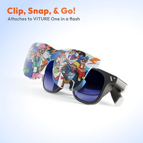 XR Glasses Lens Shade, Limited Edition Let's Play, Block Out All Ambient Light, Easy to Attach in Kuwait