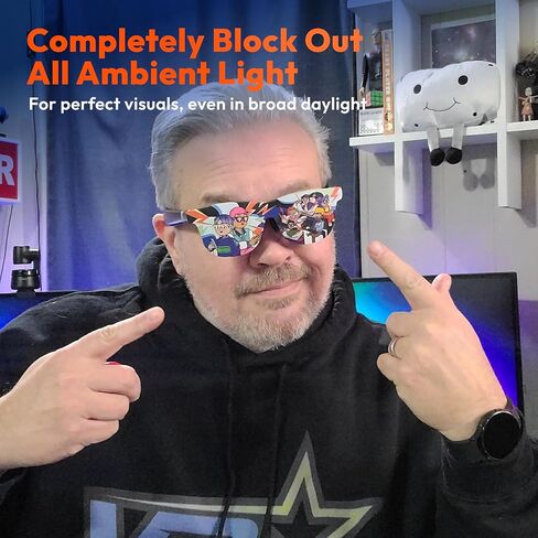XR Glasses Lens Shade, Limited Edition Let's Play, Block Out All Ambient Light, Easy to Attach in Kuwait