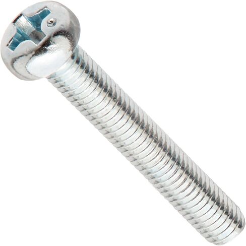 Small Parts Steel Pan Head Machine Screw, Zinc Plated, Meets JIS B1111, #2 Phillips Drive, M3-0.5 Thread Size, 20 mm Length, Fully Threaded, Imported (Pack of 50) in Saudi Arabia