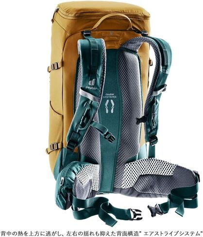 حقيبة ظهر Deuter للجنسين - حقيبة ظهر للمشي لمسافات طويلة Trail 30 للبالغين، من الصخر الزيتي البحري، 30 لترًا in Saudi Arabia