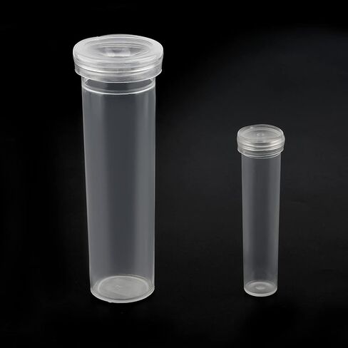 AIEX 6 قطع 60 مل من أنابيب مياه الزهور مع غطاء، أنابيب مياه بلاستيكية كبيرة من الزهور، أنابيب زهور للزهور الطازجة، ترتيب قطع أعشاب الحليب عباد الشمس 4.1 × 1.8 بوصة/10.8 × 3.6 سم (شفاف) in Saudi Arabia