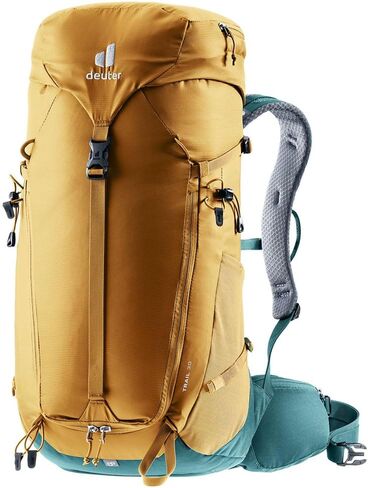 حقيبة ظهر Deuter للجنسين - حقيبة ظهر للمشي لمسافات طويلة Trail 30 للبالغين، من الصخر الزيتي البحري، 30 لترًا in Saudi Arabia