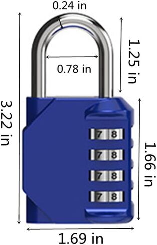 SZHDXSY4 Digit Combination Lock, Combination Padlock, Outdoor Waterproof Long Combination Lock,Waterproof Resettable Lock for School, Toolbox, Outdoor Fence, Hasp Cabinet and Storage (2 Pack) in Saudi Arabia