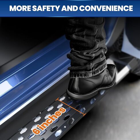 ألواح تشغيل بخطوات جانبية مقاس 6 بوصات قضبان Nerf متوافقة مع 2015-2023 Ford F150 Super Crew Cab/2017-2022 Ford F250 F350 Super Duty Crew Cab in Saudi Arabia