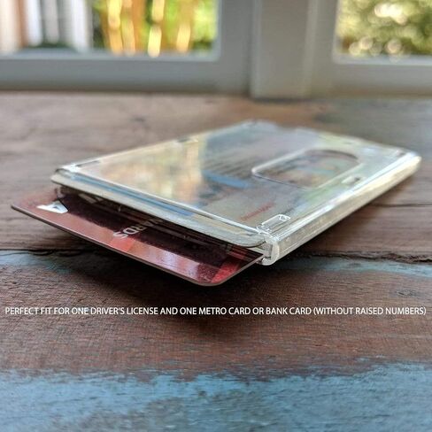 Heavy Duty Crystal Clear 2 Card Badge Holder (Holds Two Cards) - Vertical Dual Sided Card Cases - Polycarbonate Rigid/Hard Plastic with Secure Top Load by Specialist ID in Saudi Arabia