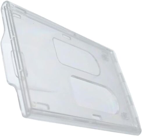 Heavy Duty Crystal Clear 2 Card Badge Holder (Holds Two Cards) - Vertical Dual Sided Card Cases - Polycarbonate Rigid/Hard Plastic with Secure Top Load by Specialist ID in Saudi Arabia