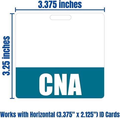 CNA Badge Buddy (Purple) - Horizontal Heavy Duty Badge Tags for Certified Nursing Assistants - Double Sided Badge Identification Card in Saudi Arabia