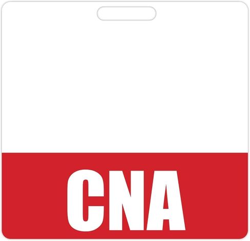 CNA Badge Buddy (Purple) - Horizontal Heavy Duty Badge Tags for Certified Nursing Assistants - Double Sided Badge Identification Card in Saudi Arabia