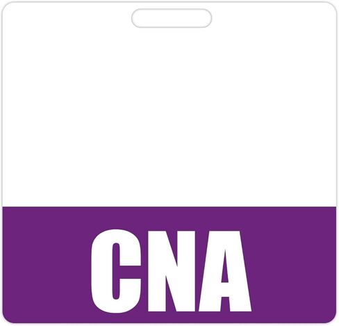 CNA Badge Buddy (Purple) - Horizontal Heavy Duty Badge Tags for Certified Nursing Assistants - Double Sided Badge Identification Card in Saudi Arabia