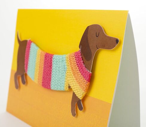 Hallmark Signature Birthday Card with Removable Dachshund Magnet (Dog in Sweater) in Saudi Arabia
