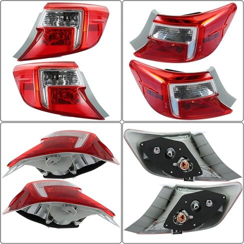 GENRICS Tail Light Lamp Car Parts Replacement for 2012-2014 Toyota Camry Passenger Side and Driver Side Taillight Brake Lamps Pair Set Replacement 8155006470 TO2805114 8156006470 TO2804114 in Saudi Arabia