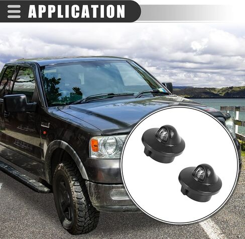 Motoforti Car License Plate Light Tag Lamp Housing, for Ford F-150 2001-2014, Plastic, F37Z-13550-A, Black in Saudi Arabia