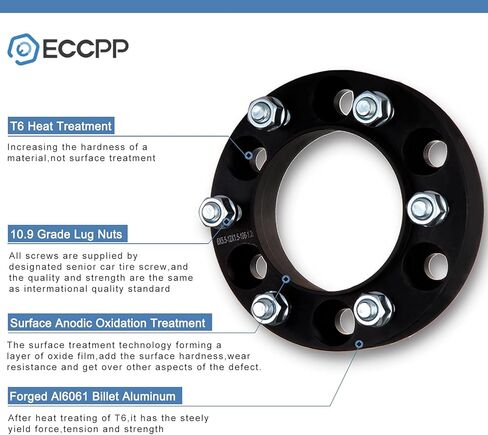 ECCPP 2X 3 بوصة محولات فواصل العجلات 8 العروة 8x6.5 إلى 8x6.5 126.15 مللي متر 14x1.5 يناسب سيلفرادو 1500 HD لسيلفرادو 2500 HD لسيلفرادو 3500 للضواحي 2500 لرام 2500 3500 in Saudi Arabia