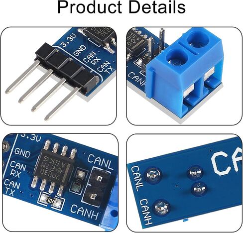 4 قطعة SN65HVD230 CAN Board توصيل MCUs بميزات الشبكة ESD حماية الاتصالات تقييم التنمية مجلس 3.3 فولت لاردوينو in Saudi Arabia